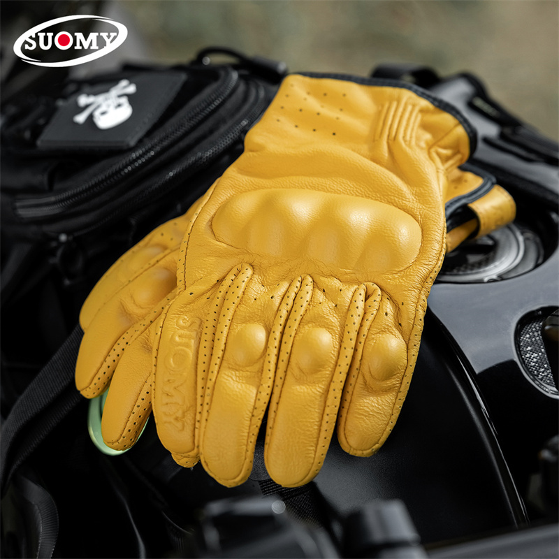 Luvas de Motocicleta em Couro  - Yellow Cycling Gear avaliação e preço