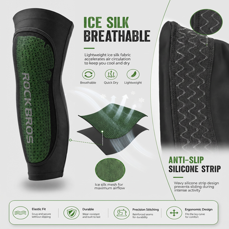 ROCKBROS-Sport Leg Warms Kneep - Cycling Gear avaliação e preço