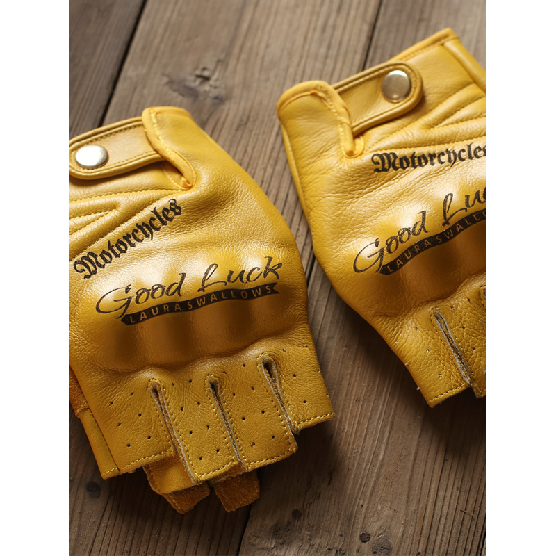 Luvas de Motocicleta de Couro  - Yellow Cycling Gear avaliação e preço